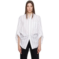 발렌시아가 Balenciaga White Swing Twisted Shirt 231342F109001