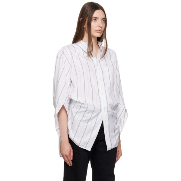 발렌시아가 발렌시아가 Balenciaga White Swing Twisted Shirt 231342F109001