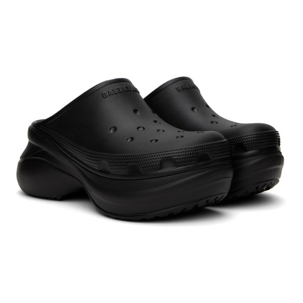 발렌시아가 발렌시아가 Balenciaga Black Crocs 에디트 Edition Mules 231342F124014