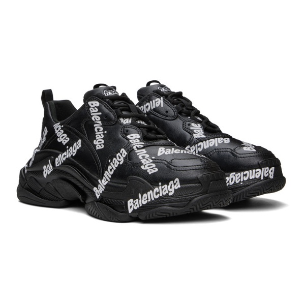 발렌시아가 발렌시아가 Balenciaga Black Triple S Sneakers 231342M237025