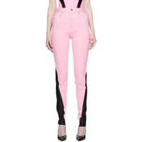 뮈글러 Mugler Pink & Black Spiral Jeans 231345F069004