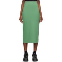 POST ARCHIVE FACTION (PAF) Green Zip Midi Skirt 231351F092005