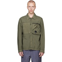 C.P.컴퍼니 C.P. Company Green Garment-Dyed Shirt 231357M180053