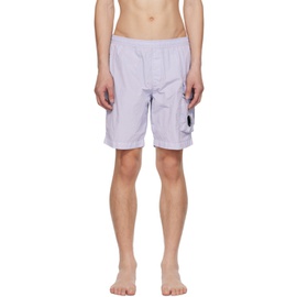C.P.컴퍼니 C.P. Company Blue Garment-Dyed Swim Shorts 231357M208036