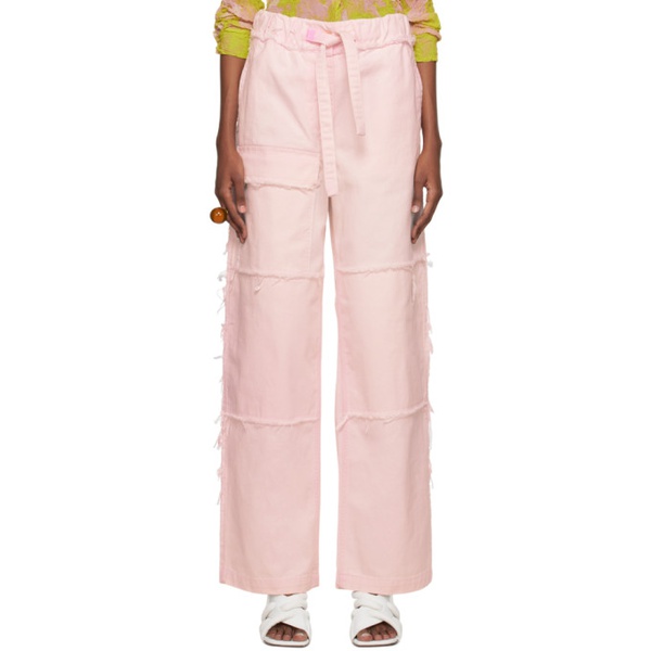  드리스 반 노튼 Dries Van Noten Pink Fringe Jeans 231358F087006