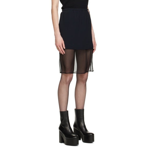  드리스 반 노튼 Dries Van Noten Black Layered Mini Skirt 231358F090010