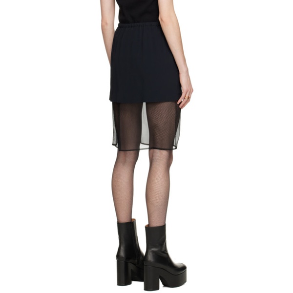  드리스 반 노튼 Dries Van Noten Black Layered Mini Skirt 231358F090010