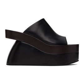 드리스 반 노튼 Dries Van Noten Black Platform Heeled Sandals 231358F125026