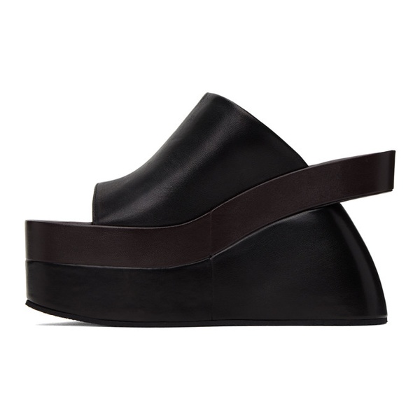  드리스 반 노튼 Dries Van Noten Black Platform Heeled Sandals 231358F125026