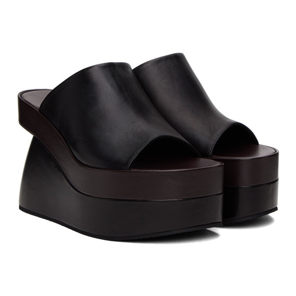  드리스 반 노튼 Dries Van Noten Black Platform Heeled Sandals 231358F125026