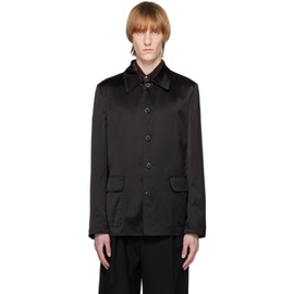 드리스 반 노튼 Dries Van Noten Black Spread Collar Jacket 231358M180018