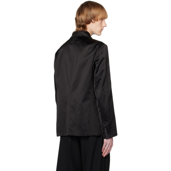  드리스 반 노튼 Dries Van Noten Black Spread Collar Jacket 231358M180018