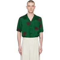 드리스 반 노튼 Dries Van Noten Green Printed Shirt 231358M192090