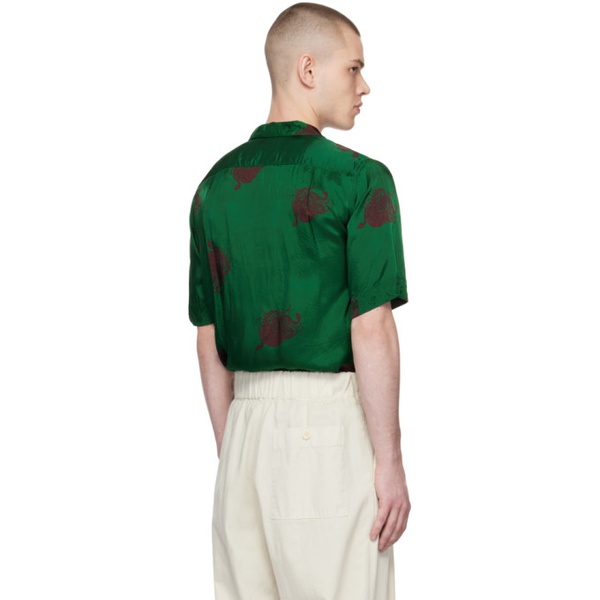  드리스 반 노튼 Dries Van Noten Green Printed Shirt 231358M192090