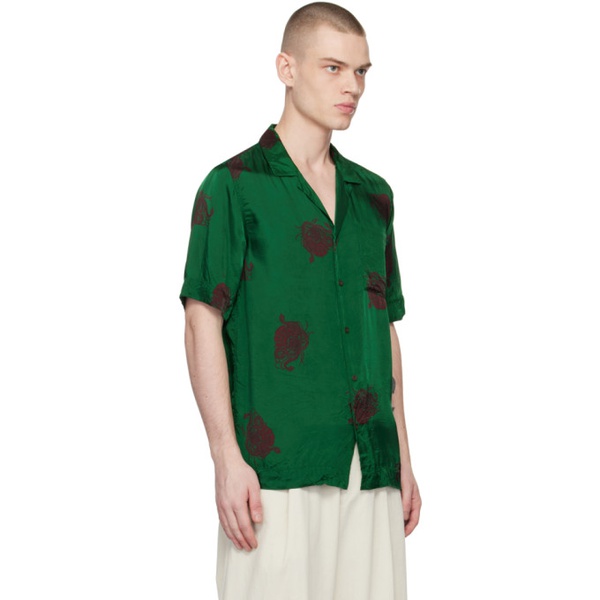  드리스 반 노튼 Dries Van Noten Green Printed Shirt 231358M192090