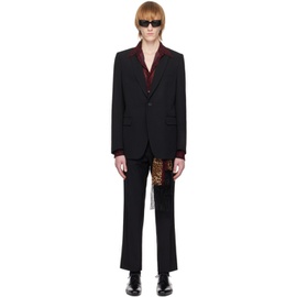 드리스 반 노튼 Dries Van Noten Black Twin Vent Suit 231358M196008