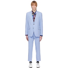 드리스 반 노튼 Dries Van Noten Blue Notched Suit 231358M196009