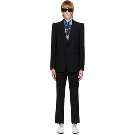 드리스 반 노튼 Dries Van Noten Black Peaked Lapel Suit 231358M196011