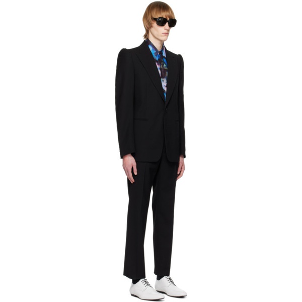  드리스 반 노튼 Dries Van Noten Black Peaked Lapel Suit 231358M196011