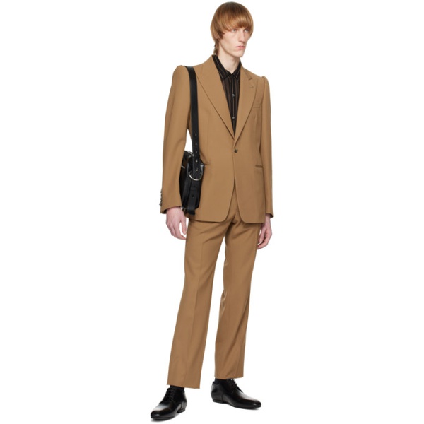  드리스 반 노튼 Dries Van Noten Brown Peaked Lapel Suit 231358M196012