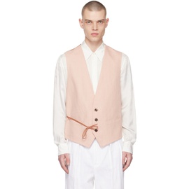 드리스 반 노튼 Dries Van Noten Pink Button Up Waistcoat 231358M198001
