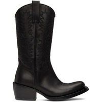 드리스 반 노튼 Dries Van Noten Black Leather Cowboy Boots 231358M223000