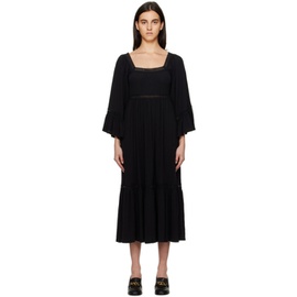 See by Chloe Black Tiered Maxi Dress 231373F055000