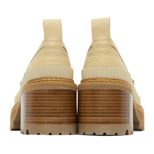  See by Chloe SSENSE Exclusive Beige Mahalia Loafers 231373F121016