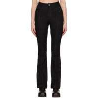 Andersson Bell Black Paneled Faux-Leather Trousers 231375F087001