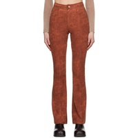 앤더슨벨 Andersson Bell Orange Paneled Faux-Leather Trousers 231375F087002