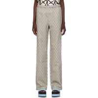 Andersson Bell Beige & Blue Makeni Trousers 231375F087008