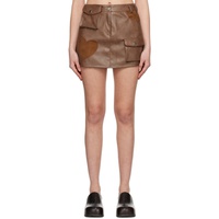 앤더슨벨 Andersson Bell Brown Eyelet Faux-Leather Miniskirt 231375F090002