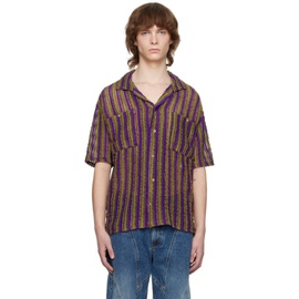 앤더슨벨 Andersson Bell Purple Sheer Shirt 231375M192003