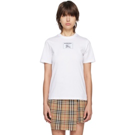 버버리 Burberry White Prorsum Label T-Shirt 231376F110008