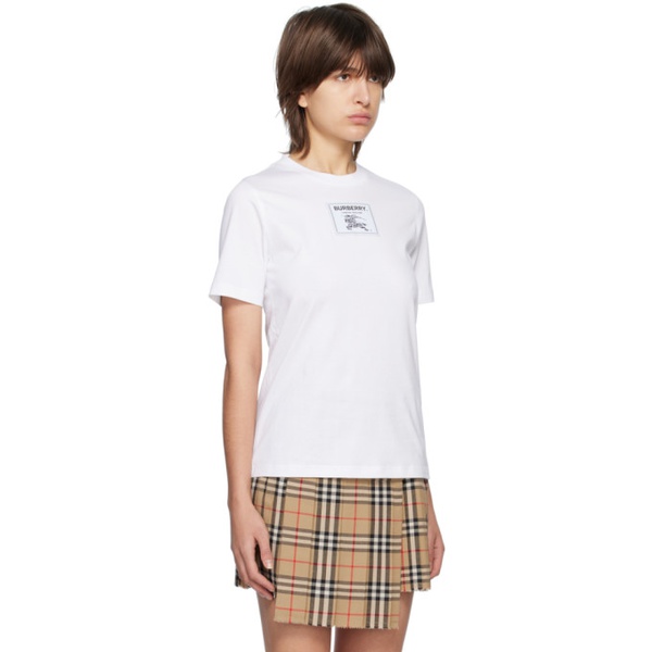 버버리 버버리 Burberry White Prorsum Label T-Shirt 231376F110008