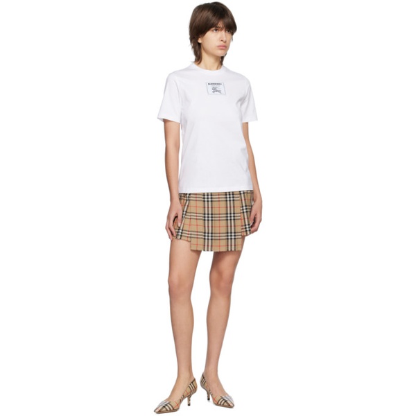 버버리 버버리 Burberry White Prorsum Label T-Shirt 231376F110008