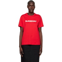 버버리 Burberry Red Printed T-Shirt 231376F110010