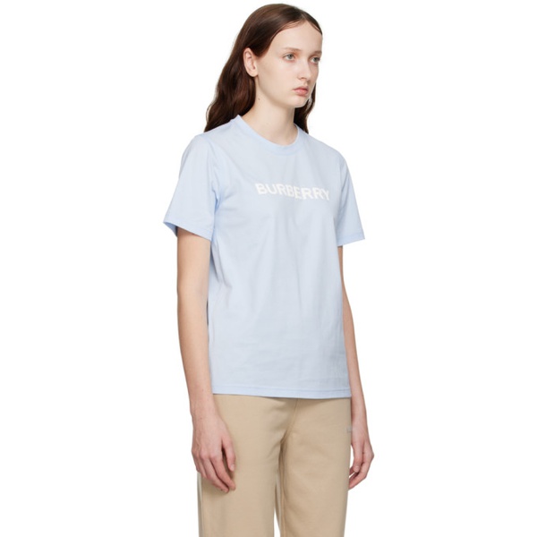 버버리 버버리 Burberry Blue Printed T-Shirt 231376F110011