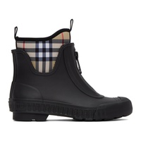 버버리 Burberry Black Vintage Check Rain Boots 231376F113003