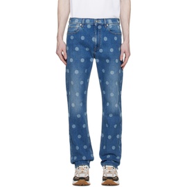 버버리 Burberry Blue Polka Dot Jeans 231376M186001
