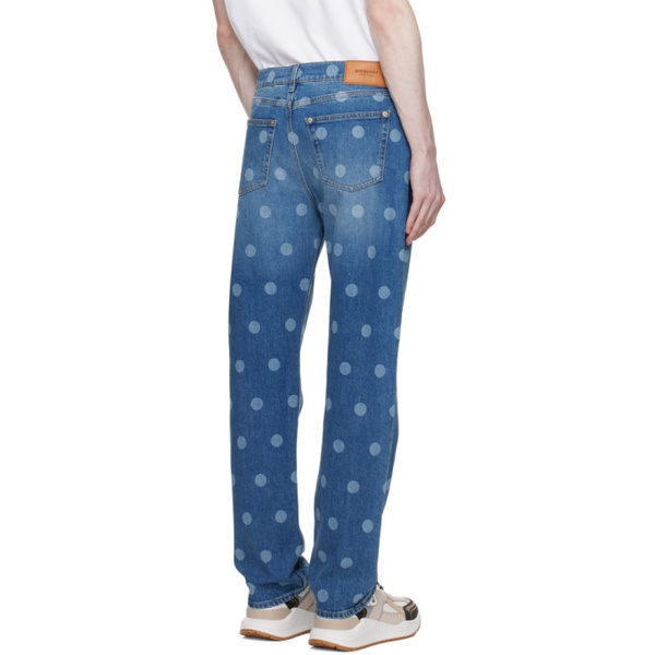버버리 버버리 Burberry Blue Polka Dot Jeans 231376M186001