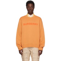 버버리 Burberry Orange Intarsia Sweater 231376M204002