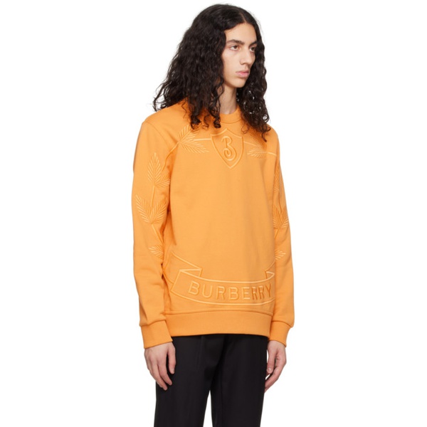 버버리 버버리 Burberry Orange Oak Leaf Sweatshirt 231376M204007