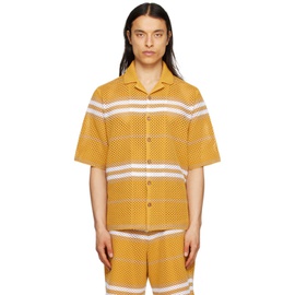 버버리 Burberry Yellow Striped Shirt 231376M212009