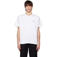 버버리 Burberry White Crystal-Cut T-Shirt 231376M213008