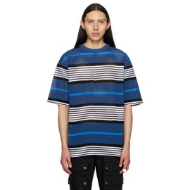버버리 Burberry Blue Striped T-shirt 231376M213035