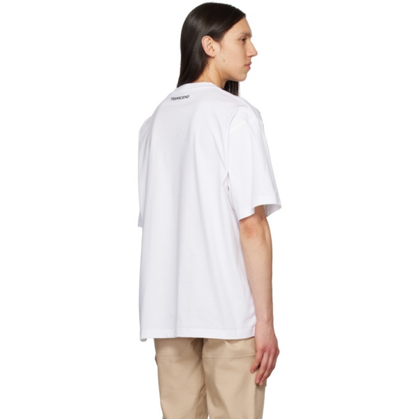 버버리 버버리 Burberry White Printed T-Shirt 231376M213047
