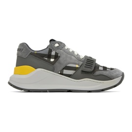 버버리 Burberry Gray Vintage Check Sneakers 231376M237000