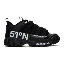버버리 Burberry Black Coordinates Print Arthur Sneakers 231376M237005