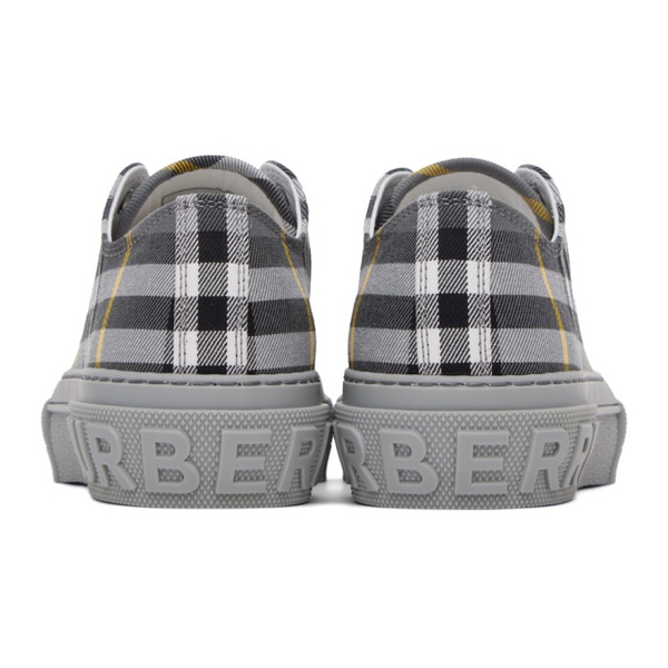 버버리 버버리 Burberry Gray Vintage Check Sneakers 231376M237013